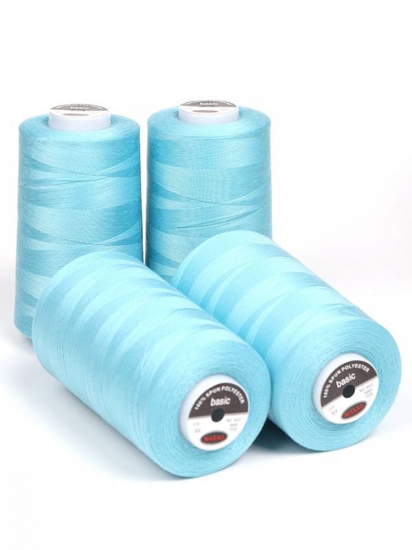 Нитки швейные Max 40/2, 4570 м (5000 ярд), 323 голубой / 4 бобины