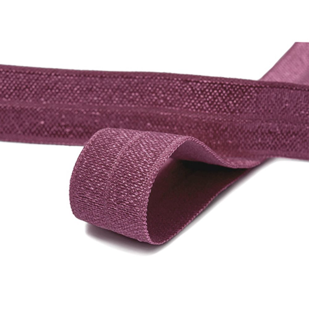 Резинка бельевая (окантовочная) блестящая 15 мм / 50 метров, S256 розовый рубин
