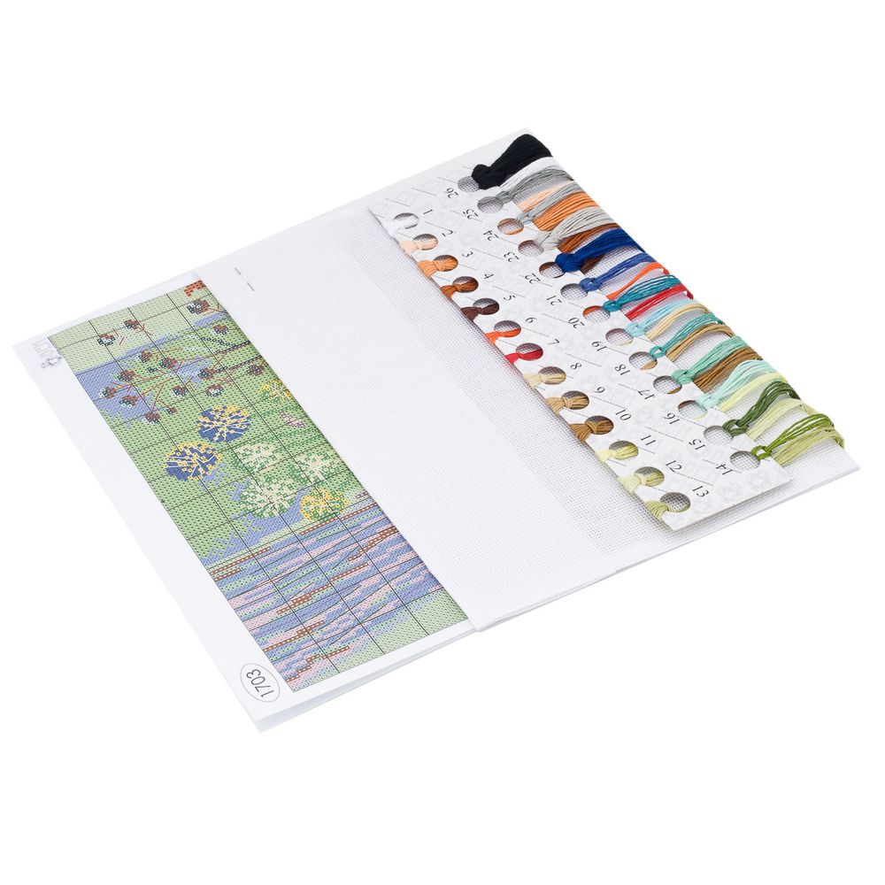 Набор для вышивания нитками Овен, Осенние мотивы 20х20см