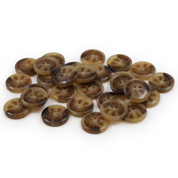 Пуговицы 4 прокола 24L (col.B (коричневый)) CN, 144 шт, S090085