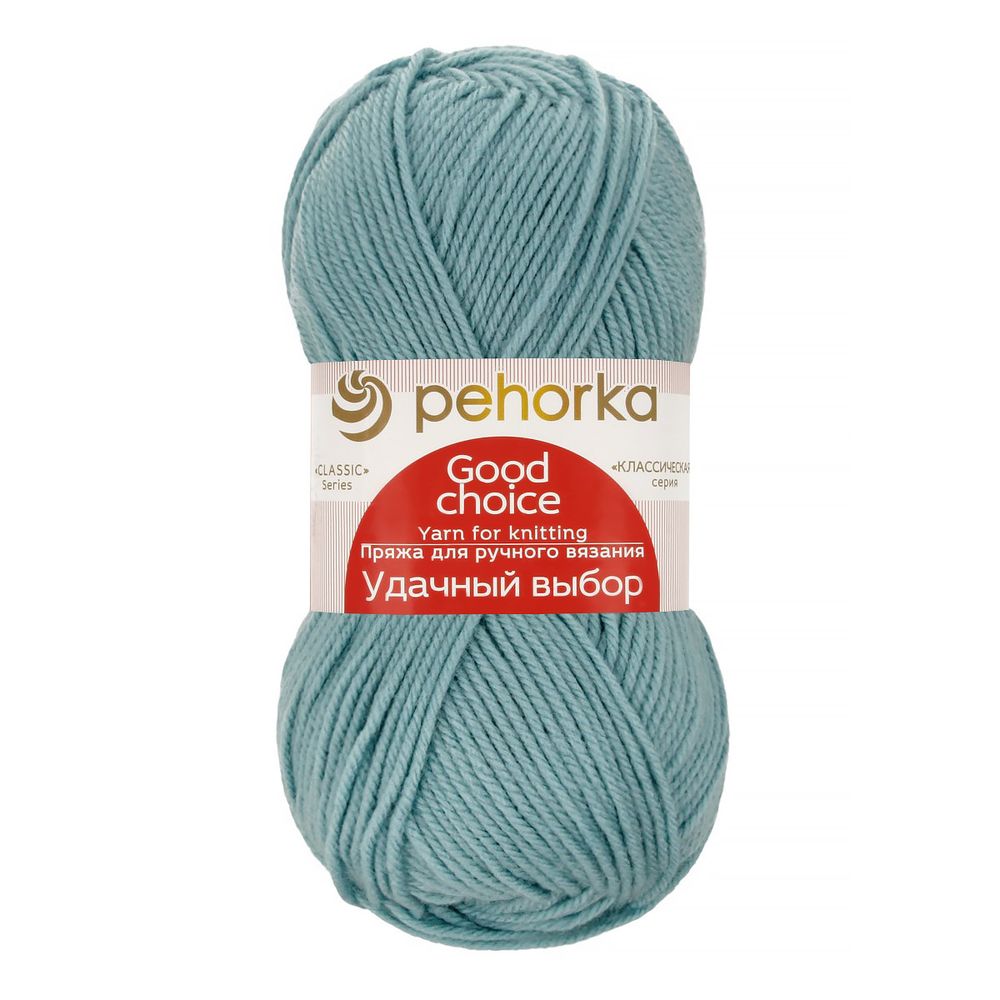 Пряжа Пехорка Удачный выбор / уп.5 мот. по 100 г, 200 м, цв.752 дымчато-бирюзовый