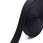 Стропа (ременная лента) 40 мм / 50 метров, толщ. 1.0 мм, [26.3 г/пог.м], 100% п/э, 005 черный