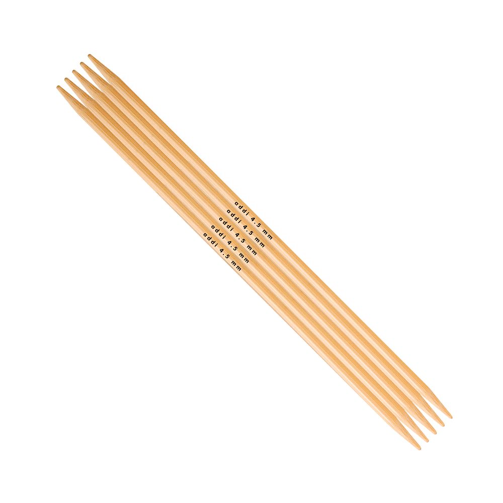 Спицы чулочные Addi бамбук, большие ⌀10.0 мм, 20 см, 5 шт