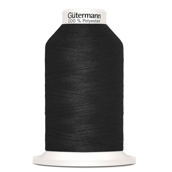 Нитки оверлочные Gutermann Miniking, 1000м, _000 черный, 5 катушек