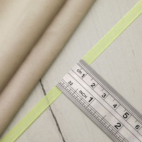 Лента атласная 1-сторонняя 6.0 мм / 22.86±1 метров, 057 лимонный, Globus