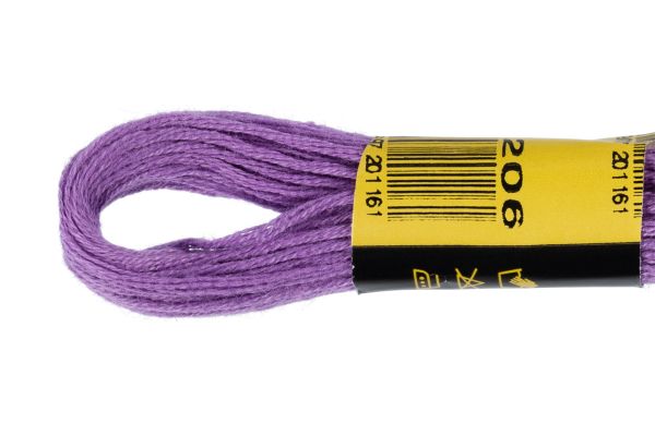 Мулине ПНК им.Кирова цв.2206 сиреневый, Россия, 24 мотка по 8 метров