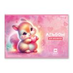 Альбом для рисования 100 г/м², A4 29.5х20.2 см, 24 л. на скобе 5 шт, 01696 Сердце в лапках, Светоч А254