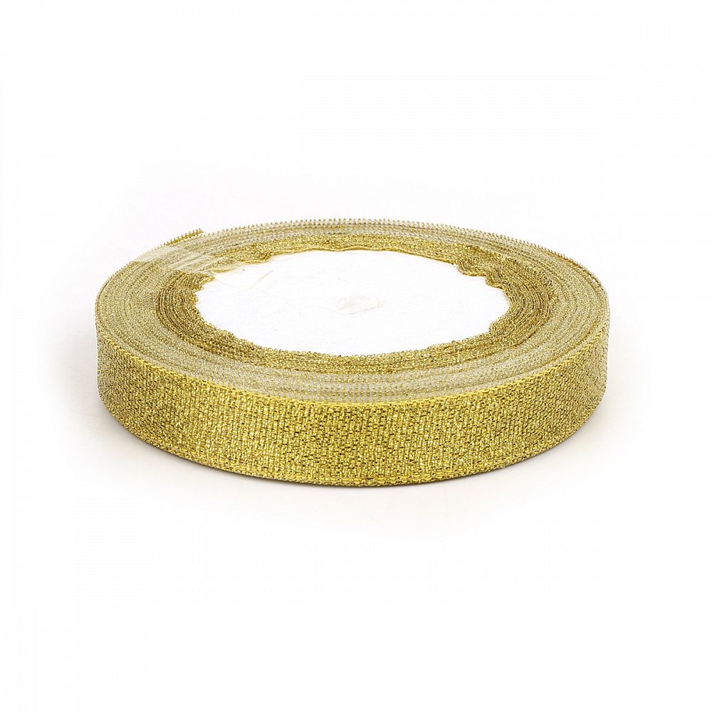 Лента металлизированная 15.0 мм / 22.85±1 метра, цв. золото, Magic4Hobby