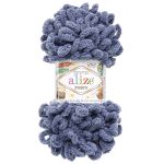 Пряжа Alize (Ализе) Puffy / уп.5 мот. по 100 г, 9м, 900 темно-синий джинс