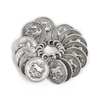 Бусины пластик под металл ⌀15 мм, 8231 цв. черный никель, 50 г