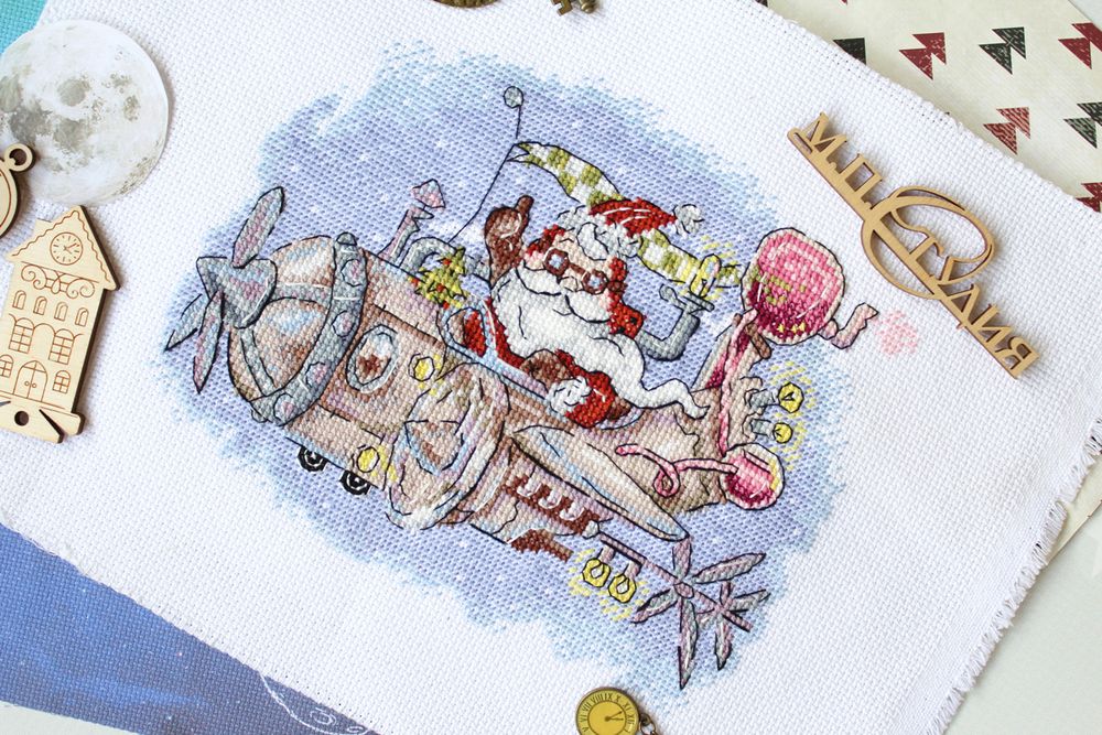 Набор для вышивания нитками МП Студия (Жар-птица), Весёлый полёт, 16х20 см