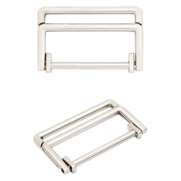 Пряжка прямоугольная 30 мм, металл (Nickel Серебро (никель)), МТ_1872, 6 шт