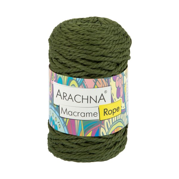 Пряжа Arachna Macrame Rope / уп.3 мот. по 120г, 54м, 320 хаки