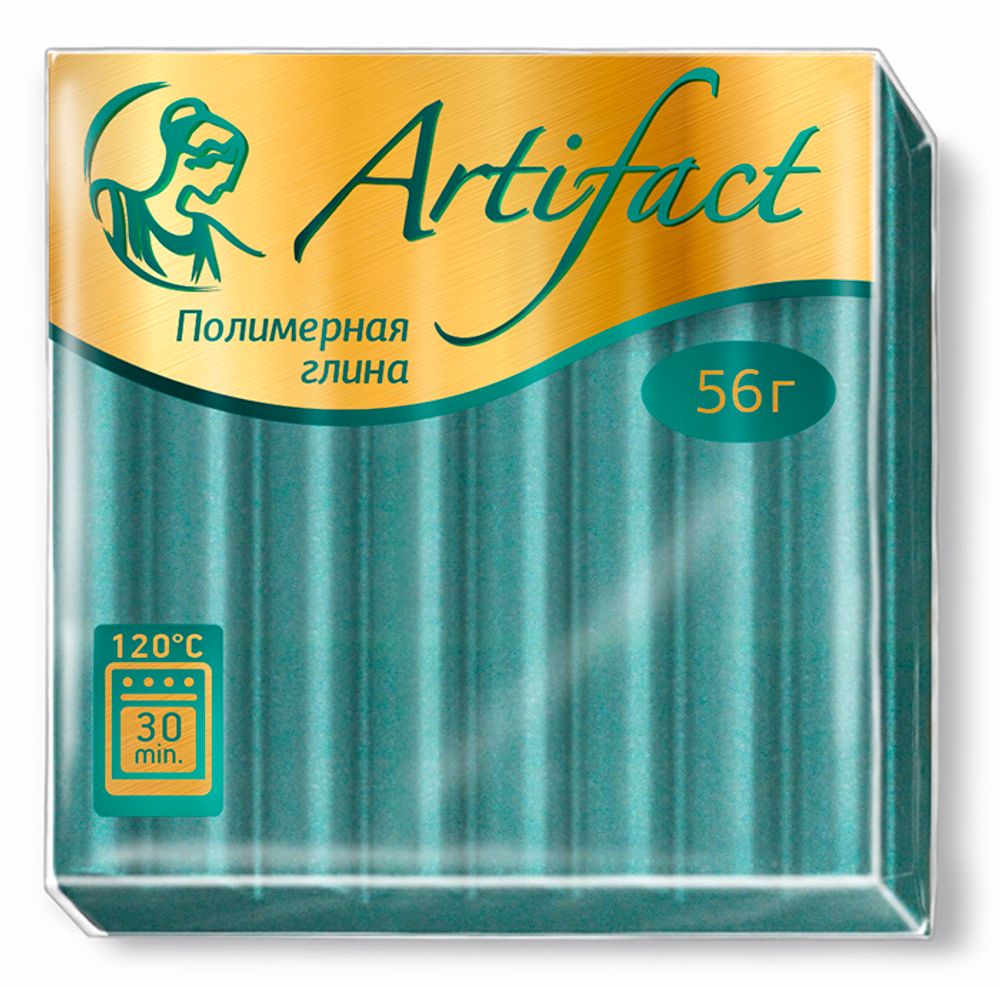Полимерная глина Артефакт, АФ.821400/0241 классический, цв. Пастельный-зеленый 56 г