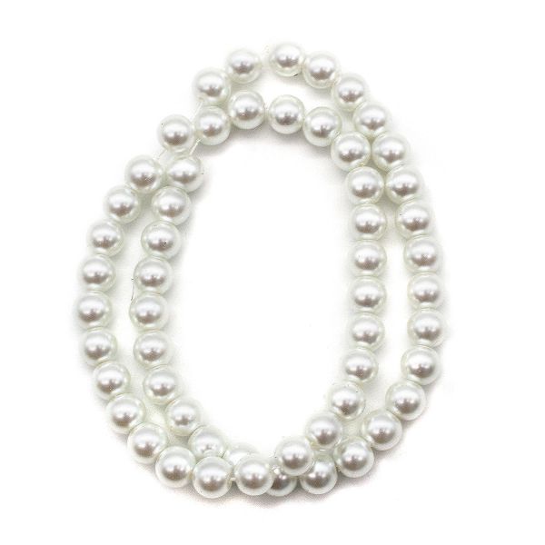 Бусины стекло ⌀8 мм, нить длина 40 см, Астра (SA-01), 5 шт