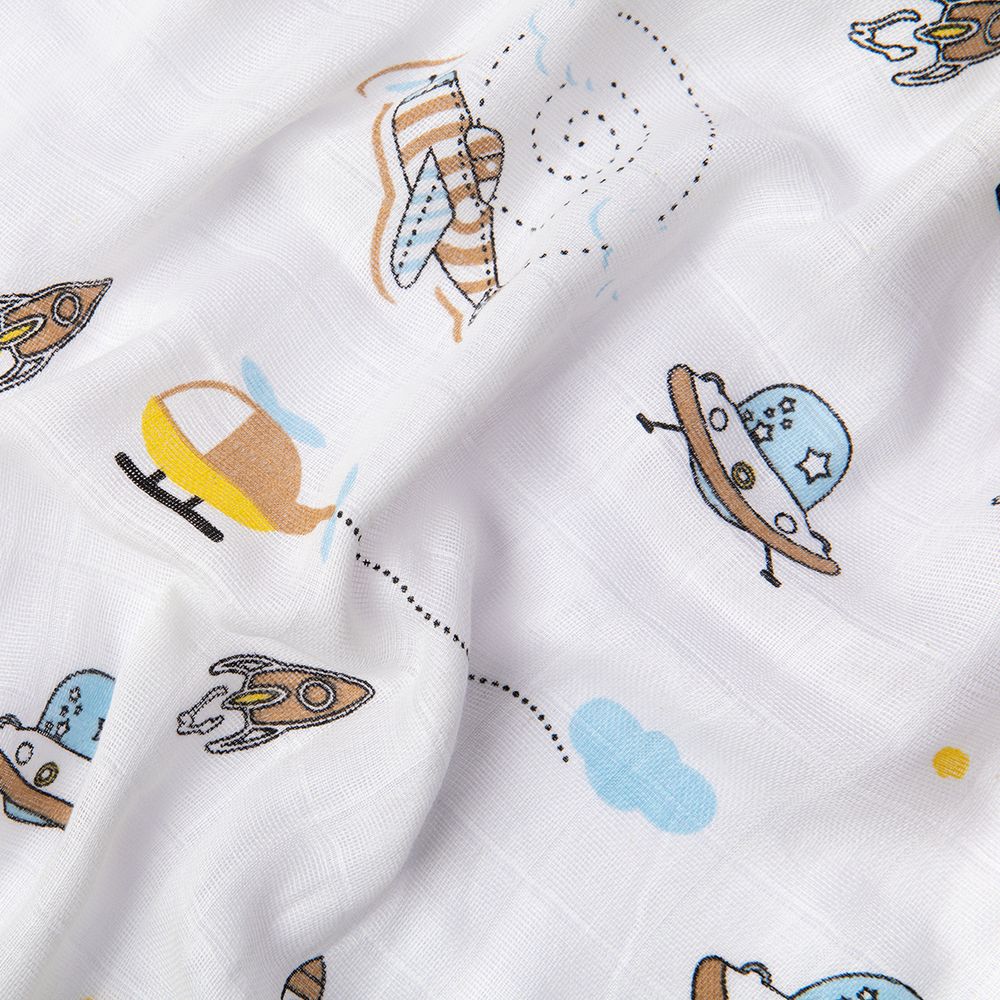 Муслин 105 г/м², 125 см, 19-воздушный транспорт, Peppy