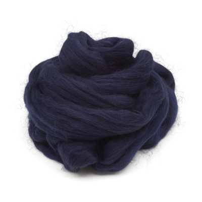 Шерсть для валяния Троицкая тонкая 1х100 г (до 23 мкр), 04 т.синий