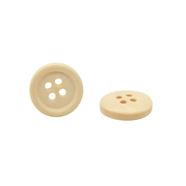 Пуговицы 4 прокола 24L (15мм), (Beige (бежевый)) W01, 72 шт