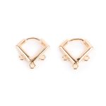 Швензы 15х15 мм, 10 шт (5х2 шт), 02 под золото, Zlatka FMK-H20