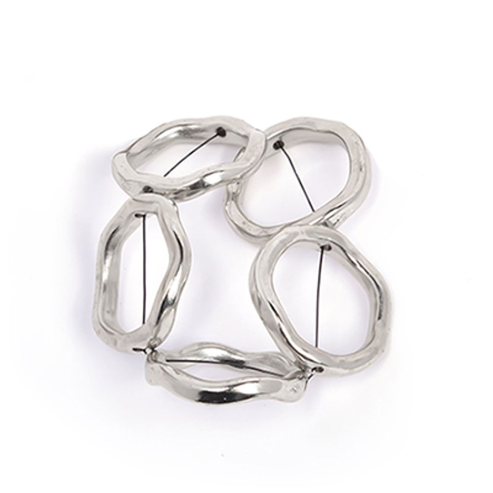 Бусины пластик под металл ⌀23 мм, 5021 цв. никель, 50 г Бусины пластик под металл ⌀23 мм, 5021 цв. никель, 50 г