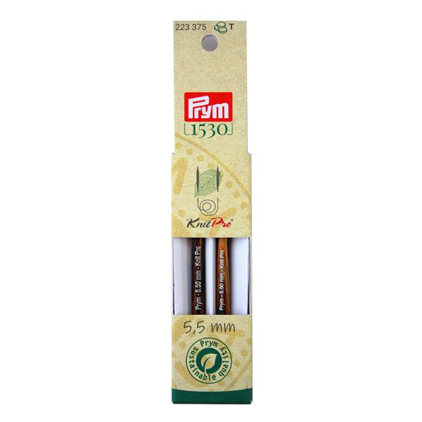 Спицы съемные длинные ⌀5.5 мм, 8.7 см, 2 шт, Prym Natural 223375