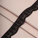 Кружево эластичное (стрейч) 30 мм / 22.86 метра, черный, 3AR2757