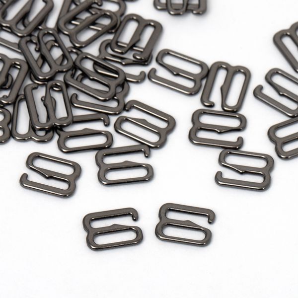 Крючки для купальника металл 8.0 мм, черный никель, 1000 шт