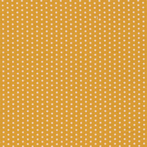 Ткань для пэчворка Peppy Бабушкин сундучок, отрез 50х55 см, 140 г/м², БС-17 кр.горох я.желтый, Peppy