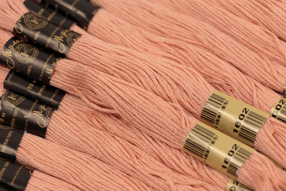 Мулине ПНК им.Кирова цв.2407 т.голубой, 12 мотков по 10 метров