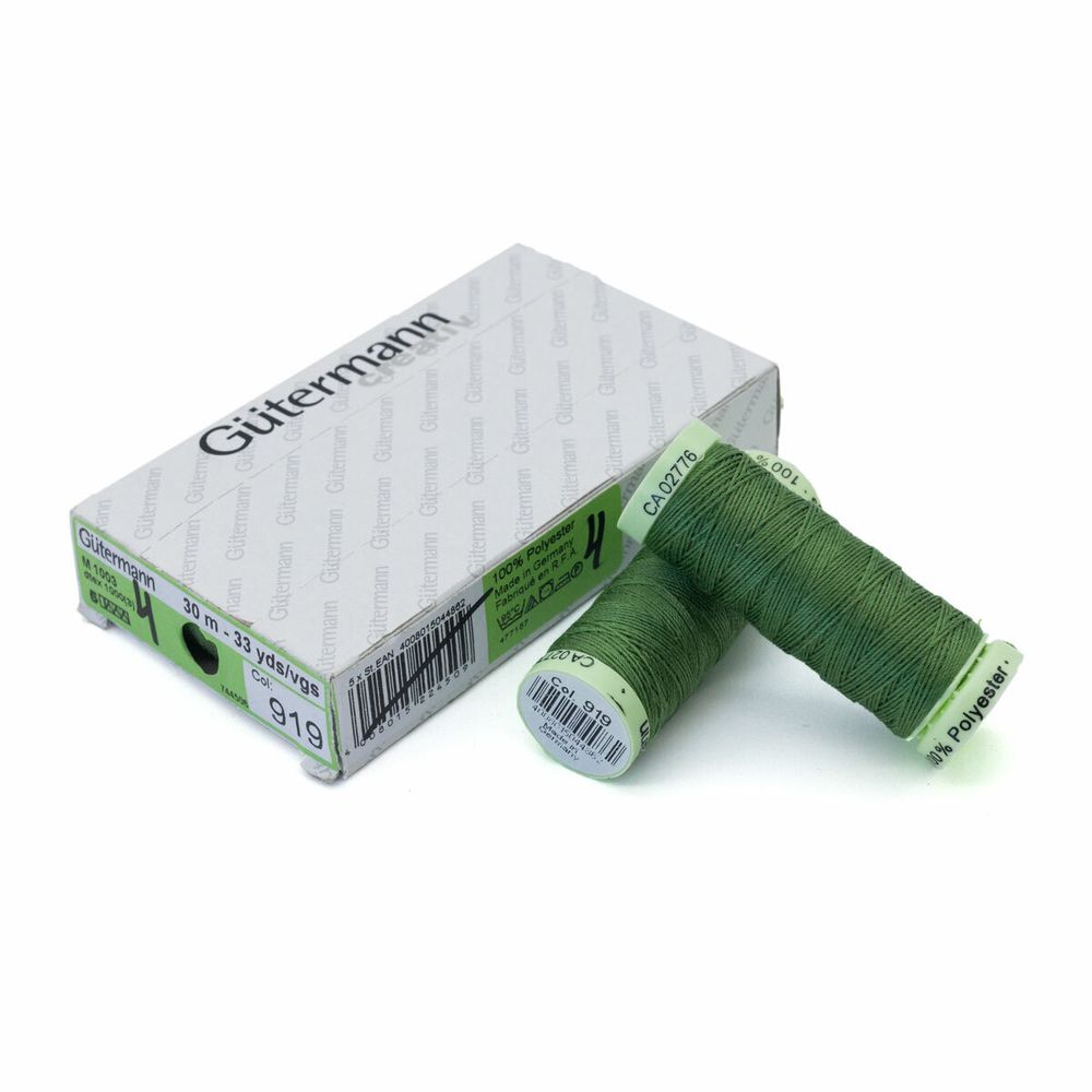 Нитки отделочные Gutermann Top Stitch, 30м, 919 папоротник, 5 катушек