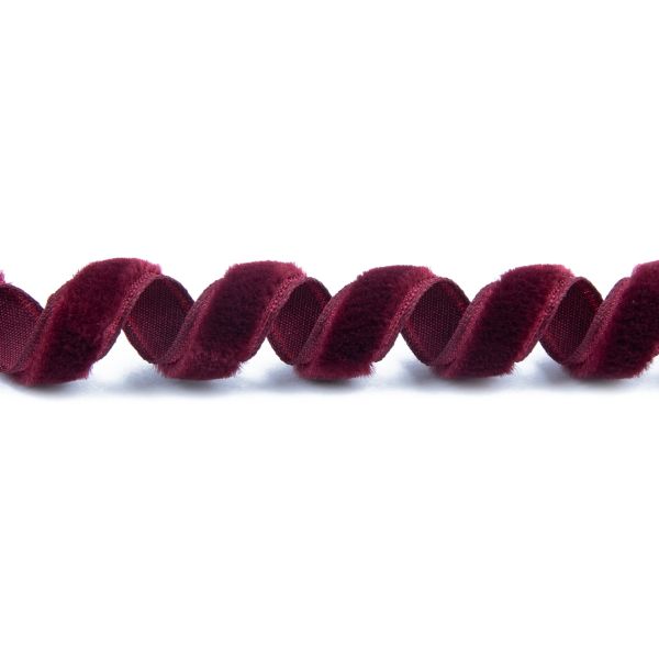 Лента бархатная (тесьма) 9-11.0 мм / 10±0.5 метров, вишневый, Blitz С3574Г17