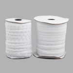 Застежки для бюстгальтера текстильные на ленте (1 ряд) 25 мм / 45.7 метра, шаг 15 мм, 43 г/м, белый, 7221-6121