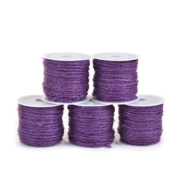 Шнур джутовый арт.TBY.JX-06.1 уп.24 шт по 10м цв.фиолетовый
