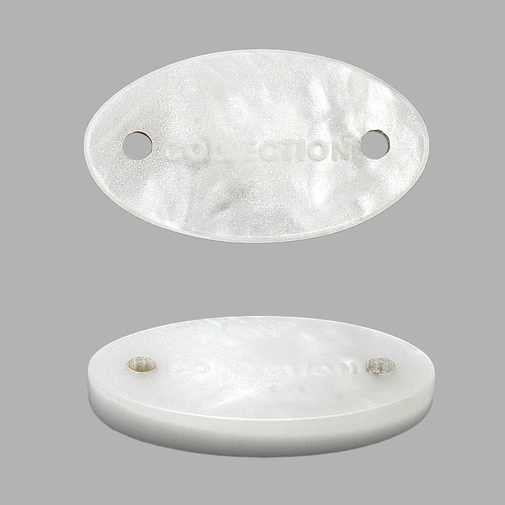 Украшение пришивное 15х9 мм, пластик, молочный, СВ_Т-24, 36 шт