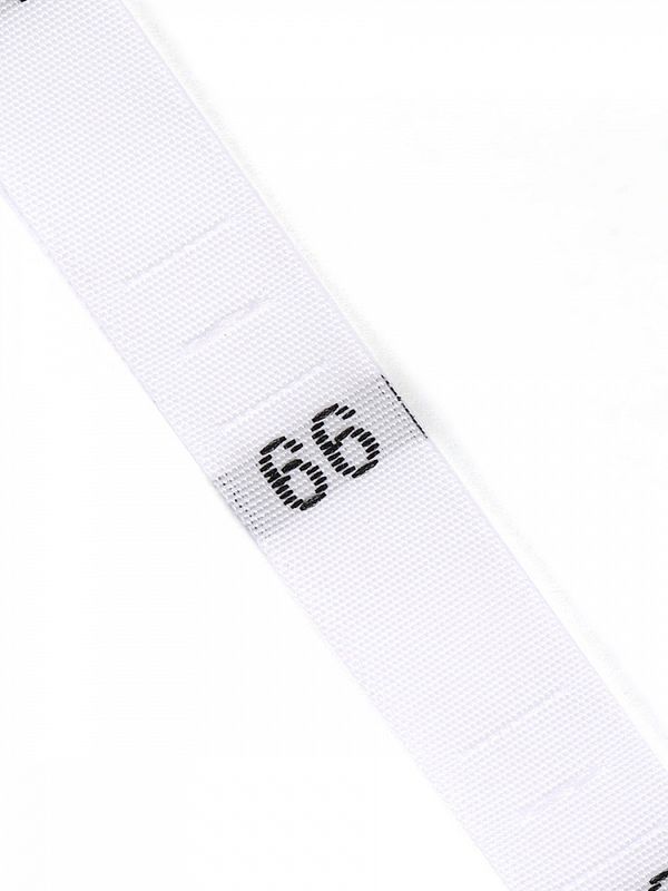 Размерники жаккардовые тафта 66 белый 10х32 мм ТВ в рул. 500 шт