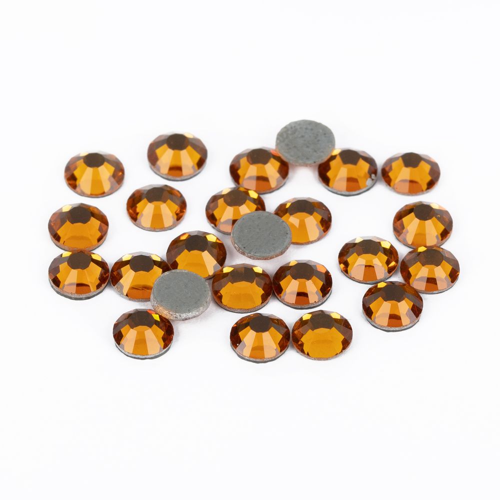 Стразы клеевые стекло 4.7 мм, 5х24 шт, SS20 №15 яр.жёлтый (Topaz), Zlatka ZRTG-2024