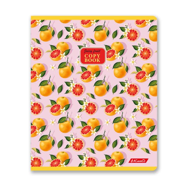 Тетрадь ученическая общая, твин лак, A5+ 60 л. на скобе 65 г/м², белизна 100%, 10 шт, клетка в термоусадочной пленке, 000478 Фруктомания, Светоч 60ТСК5_8_2_1