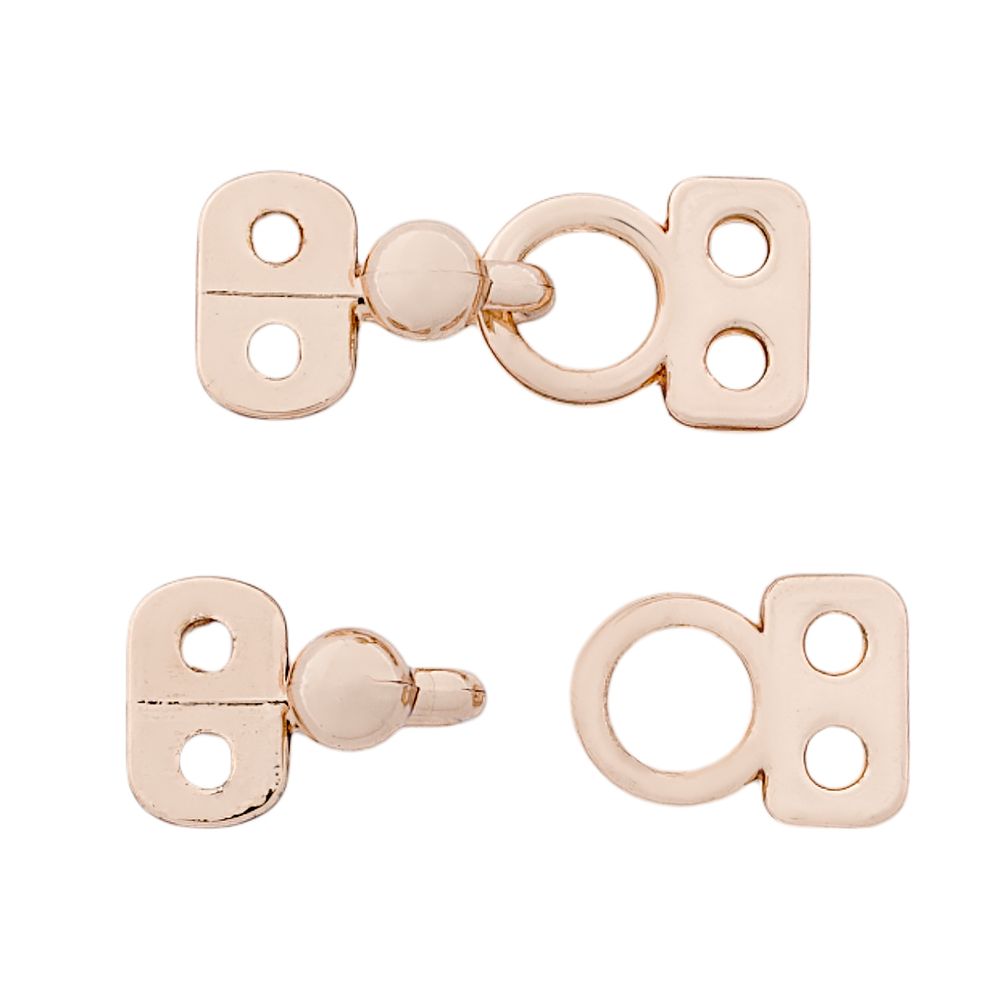 Крючки пришивные декоративные 17х6 мм, gold, 10 шт