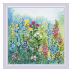 Набор для вышивания нитками Риолис, Луговые цветы 30х30см
