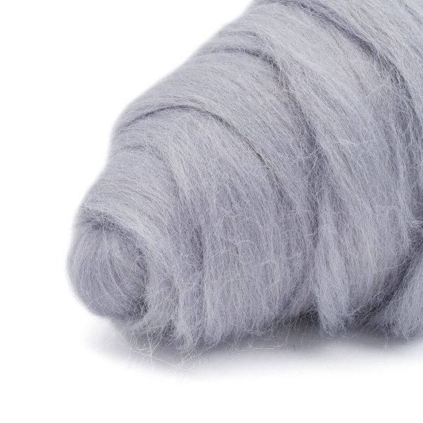 Шерсть для валяния полутонкая, 50 гр., Astra&Craft, 168 светлый серый