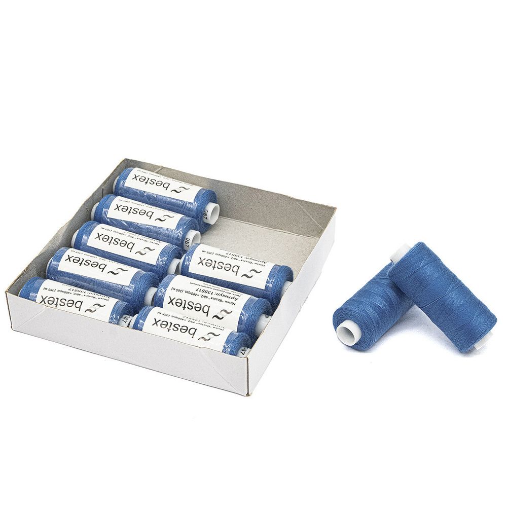 Нитки швейные бытовые Bestex 40/2, 365 м (400 ярд) / 10 кат., 087 зимнее небо