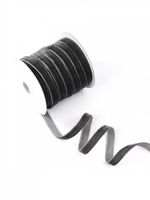 Лента бархатная (тесьма) 10.0 мм / 22.86±1 метров, арт.10VR64 нейлон цв.т.серый