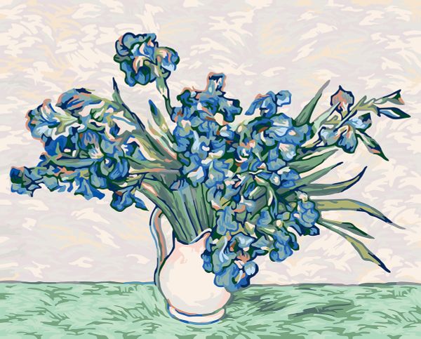 Картина по номерам Фрея, Винсент ван Гог, Ирисы, 50х40 см