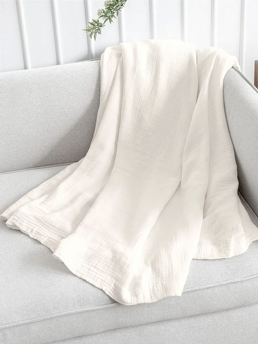 Муслин 125 г/м², 130 см / 2 метра, TBY.Mus.24723.6.2, цв.06 молочный