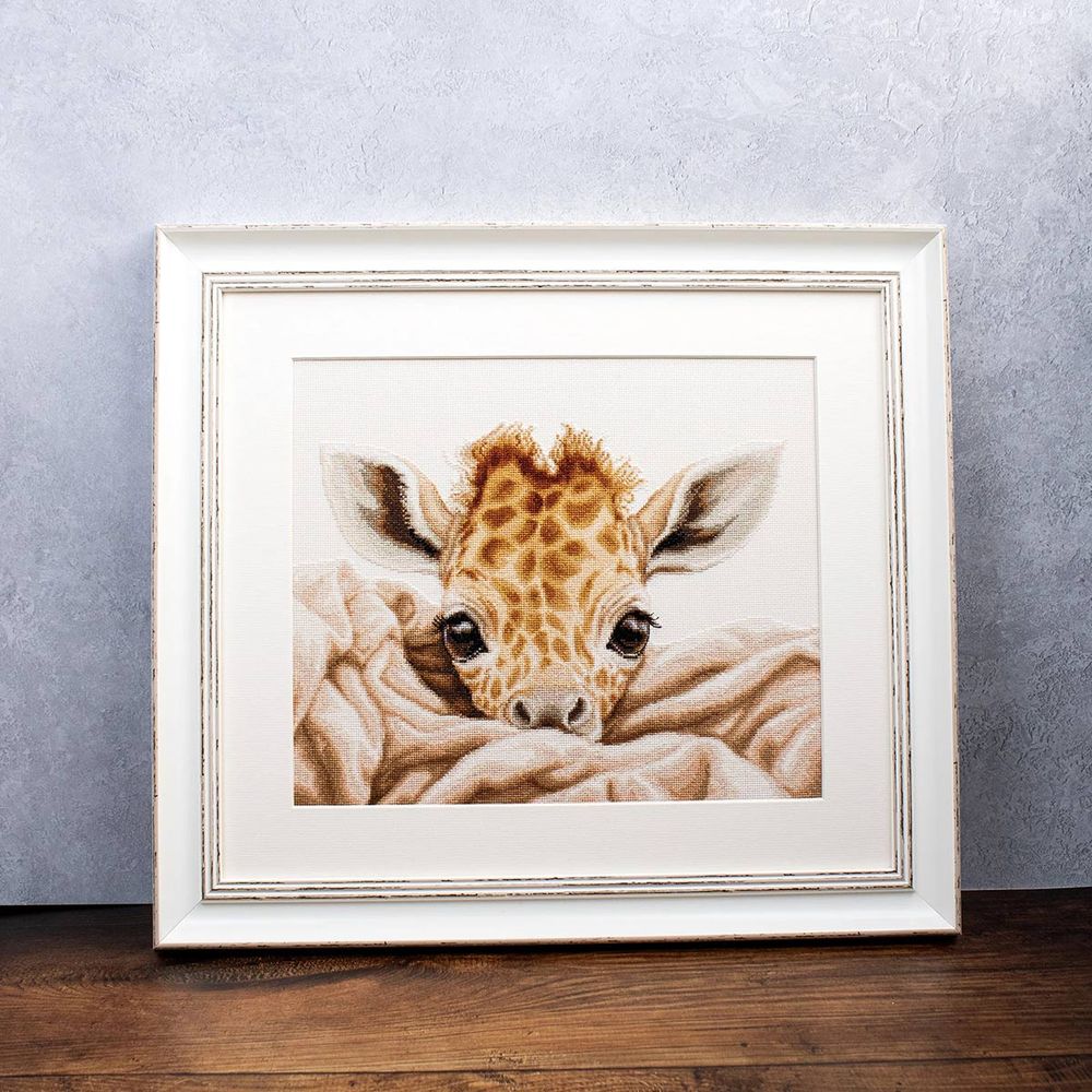 Набор для вышивания нитками Luca-S B2425, The Baby Giraffe, 35х25см