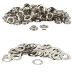 Люверсы металл ⌀12.0 мм (внутр.), №26, сталь, никель, 100 шт, New Star