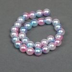 Бусины пластик (перламутр) ⌀6 мм, цв.микс, 500 г, Magic4Hobby