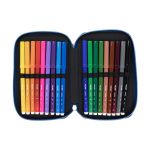 Пенал на молнии трехярусный с наполнением 19,5*13*7,5 см, 081364FN, Milan 081364FN