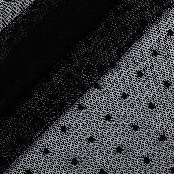 Сетка бельевая эластичная 65 г/м², шир.160 см / 188 метров, Мушка TBY.00128.02, цв.02 черный /00128.02/