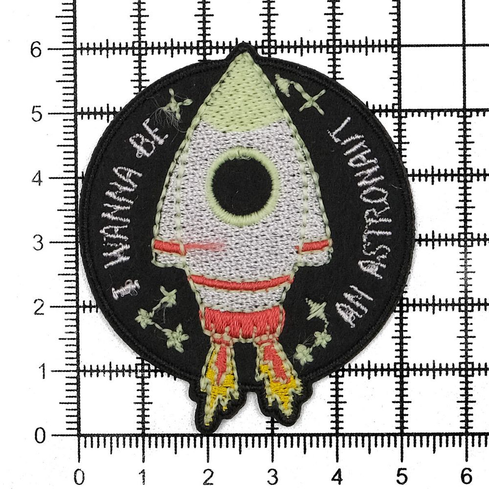 Термоаппликация Ракета, 6.1х5.1см, Hobby&Pro